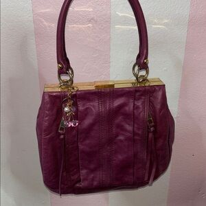 Elegant Purple Leather Handbag